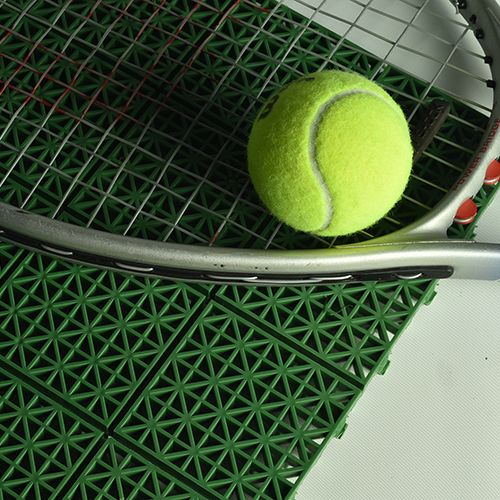 Green Perforated Outdoor Tennis Court Tile