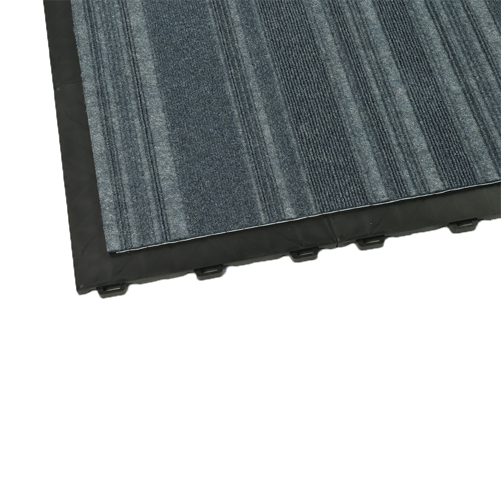 StayLock Tiles Smooth Top underlayment with carpet squares over top