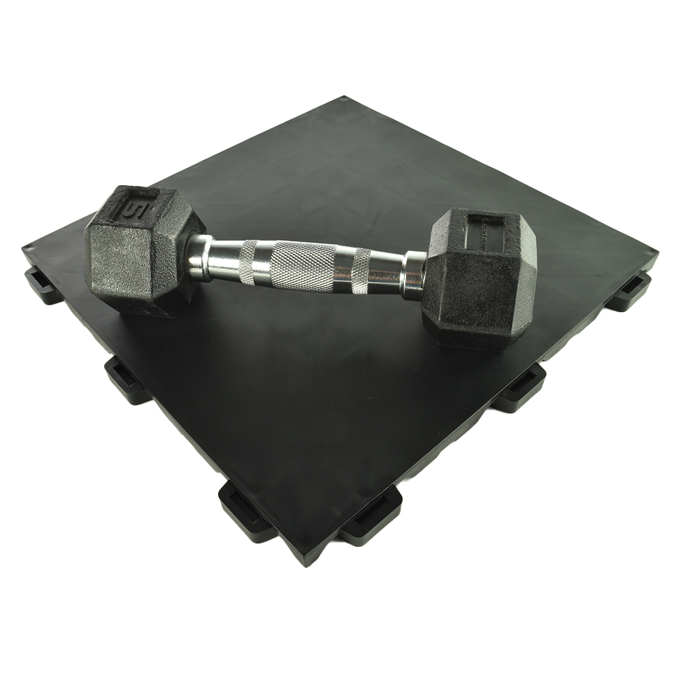 StayLock Tiles Smooth Top Black 9/16 Inch x 1x1 Ft. use with small weights