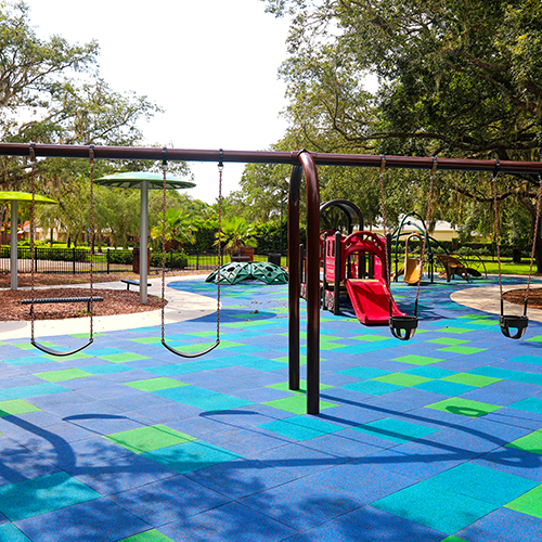 sterling playground tile premium colors installed in playground