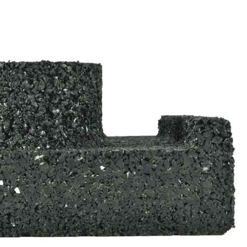 Sterling Athletic Sound Deadening Rubber Tile 2 Inch Black Side Interlock
