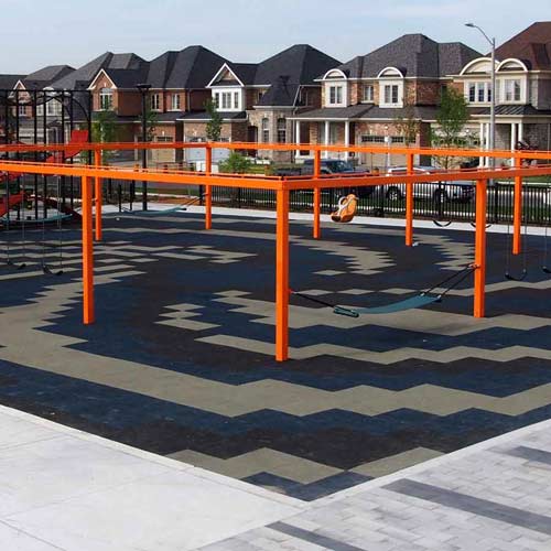 Sterling Playground Tile 5 Inch Black Tile playground install