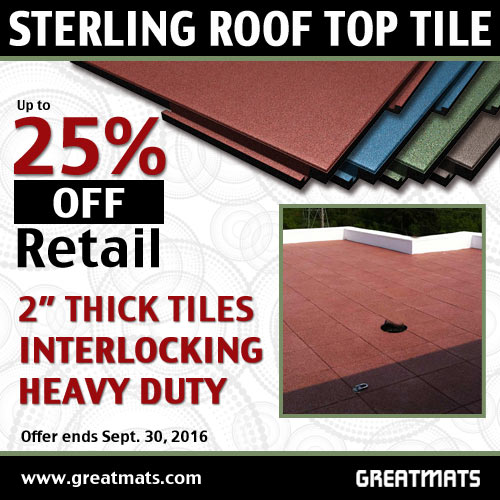 Sterling Roof Top Tile 2 Inch Black Sale.