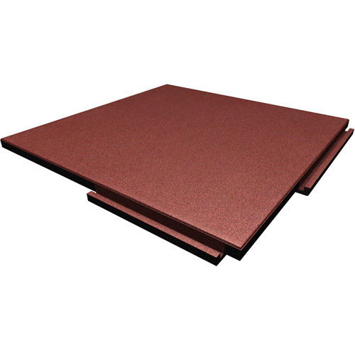 Sterling Athletic Sound Rubber Tile 2.75 Inch Solid Colors terra cotta