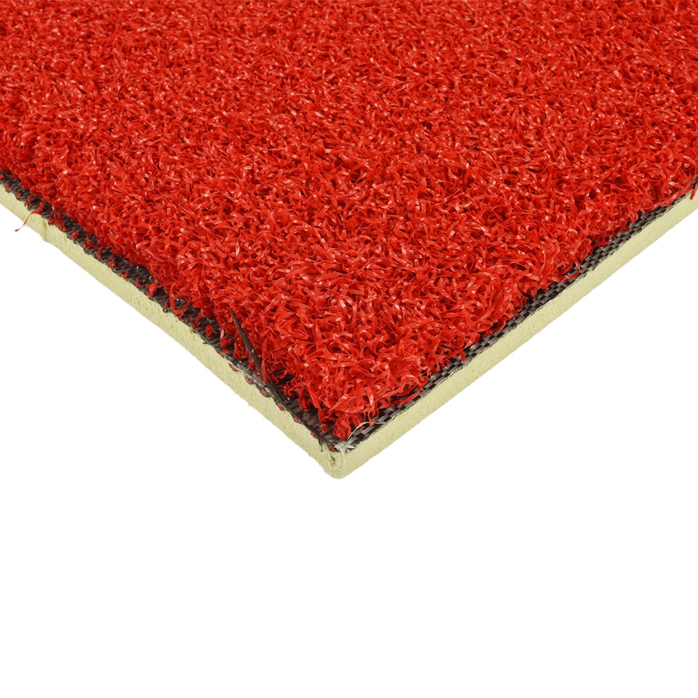 Top Angle Greatmats Gym Turf Value 3/4 Inch x 15 Ft. Wide 5 mm Foam - Red