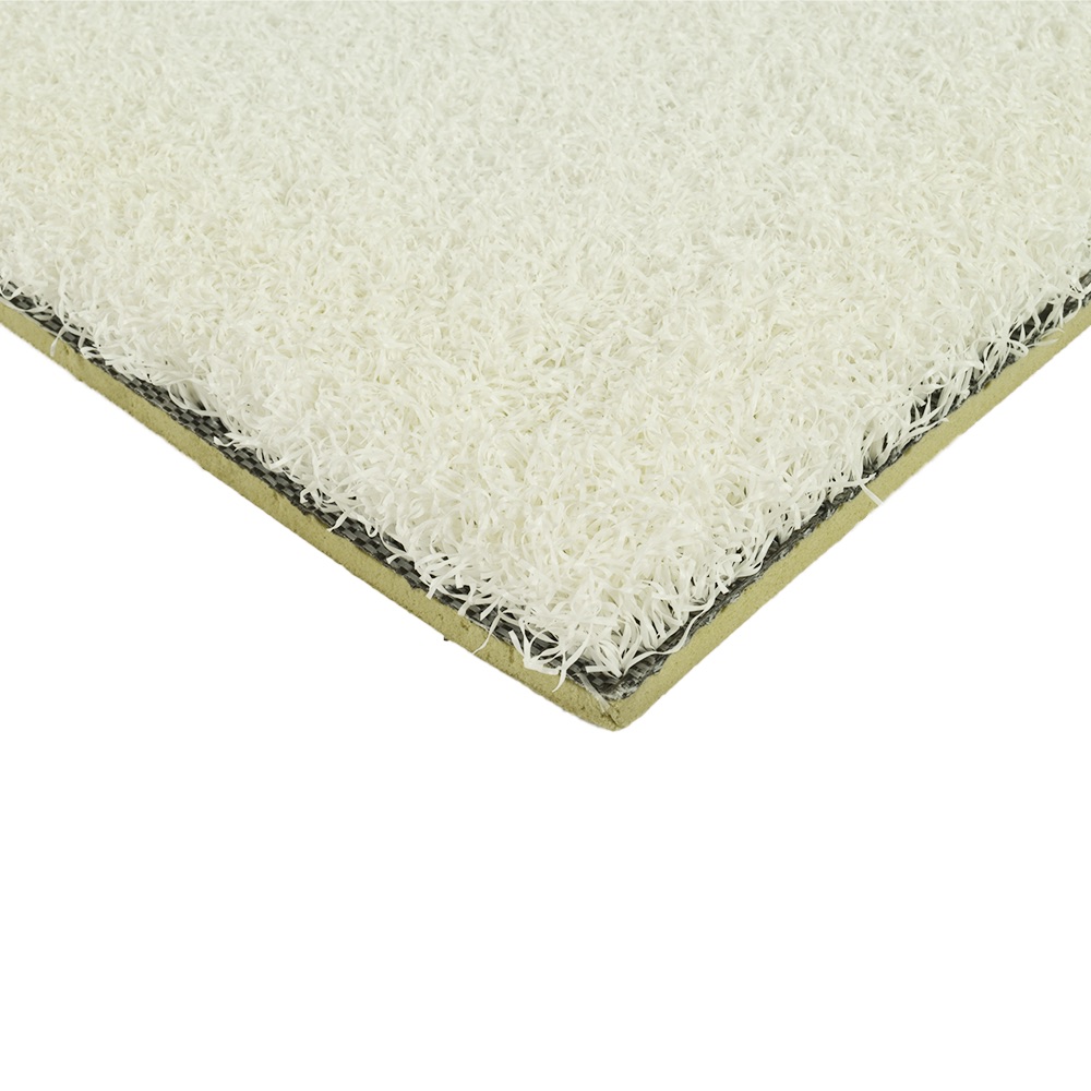 Greatmats Gym Turf Value 3/4 Inch x 15 Ft. Wide 5 mm Foam - White Top Angle