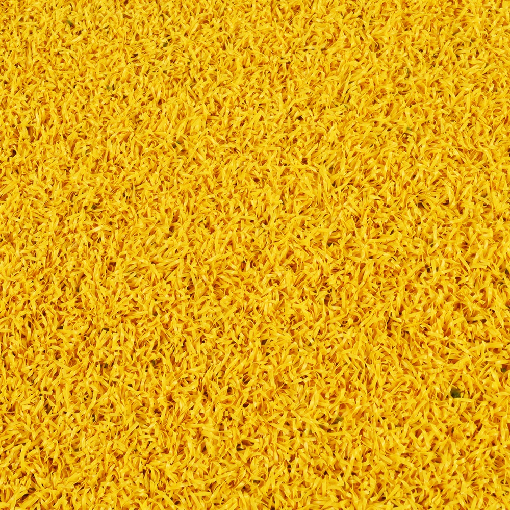 Texture close up Greatmats Gym Turf Value 3/4 Inch x 15 Ft. Wide 5 mm Foam - Yellow