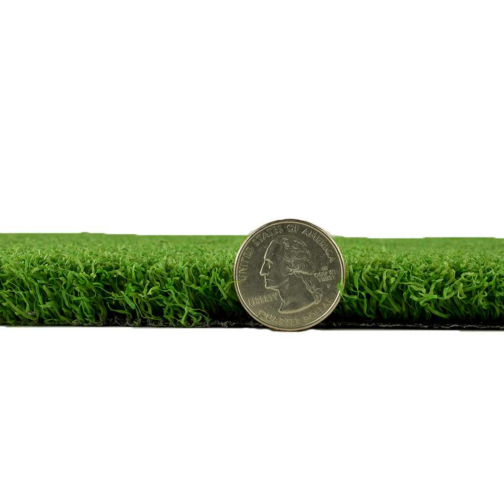 Greatmats Choice Golf Putting Green Turf thickness comparison with quarter