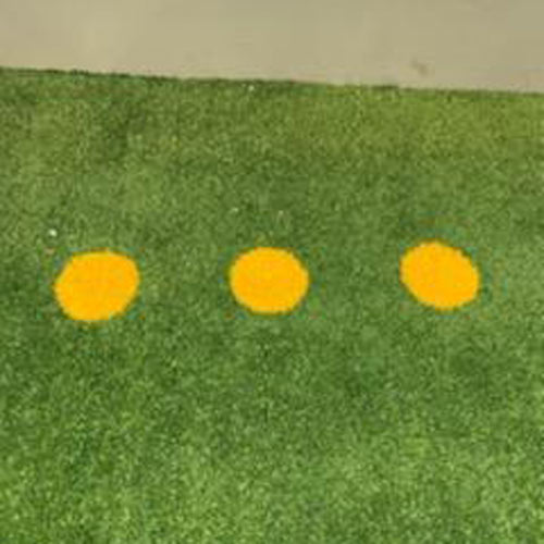 Fit Turf Indoor Artificial Turf 5mm Padded Green yellow dots.