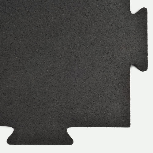Rubber Tile Gym Flooring Interlocking 2x2 Ft 8 mm Black Pacific Clcrt