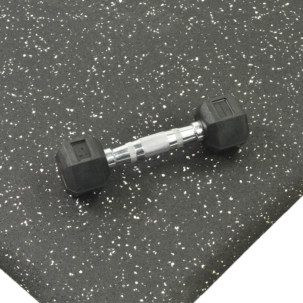 straight edge rubber tile with dumbbell