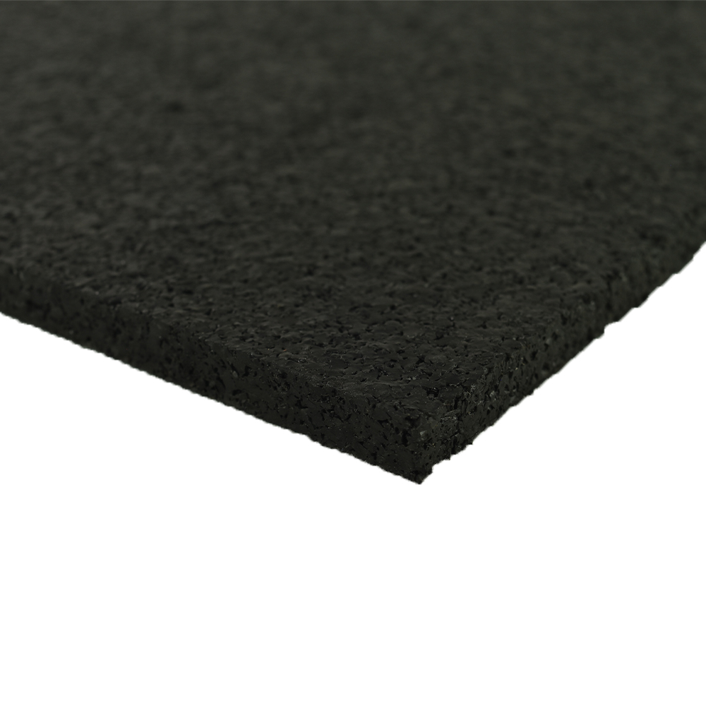 Corner Straight Edge Rubber Tile Black 1/4 Inch x 2x2 Ft. Pacific