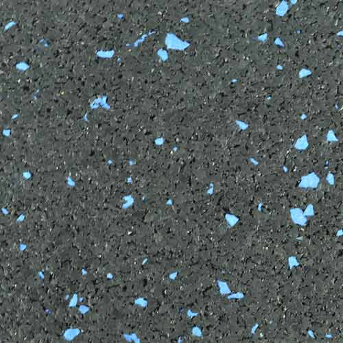 Rubber Flooring Rolls 1/4 Inch 4x10 Ft Pacific 10% Color blue
