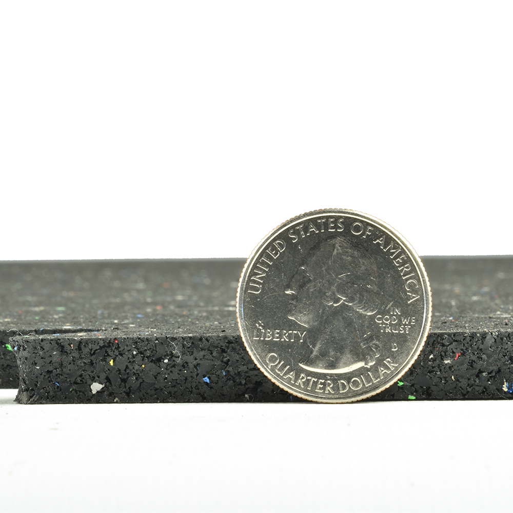 Rubber Tile Interlocks Confetti 8mm Thickness