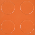 Coin Top PVC Interlocking orange swatch.