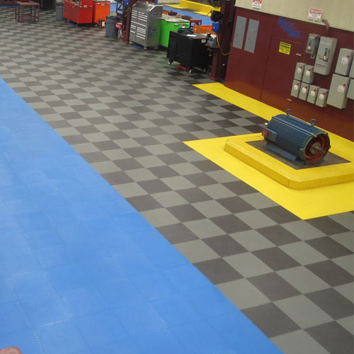 Warehouse Floor Coin PVC Tile Black Ever warehouse and garage flooring tiles.