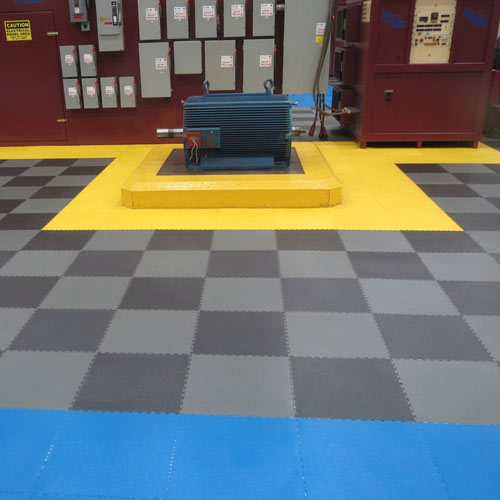 Warehouse Floor Coin PVC Tile Saftey yellow 2