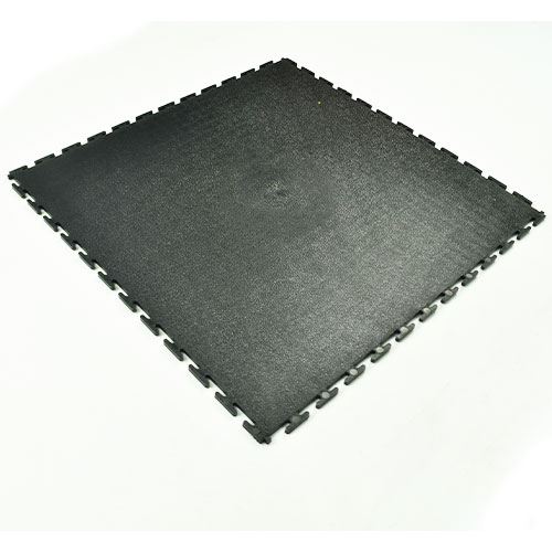 Smooth Top PVC Interlocking Black Ever 1/4 inch x 20x20 inch