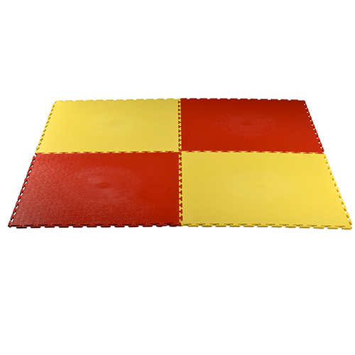 Smooth Top PVC Interlocking Color Ever Red - Yellow Quad