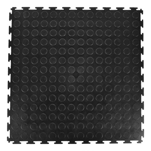 Warehouse Floor Coin PVC Tile Black Ever