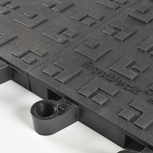 ErgoDeck HD Solid Black 2 tile seam