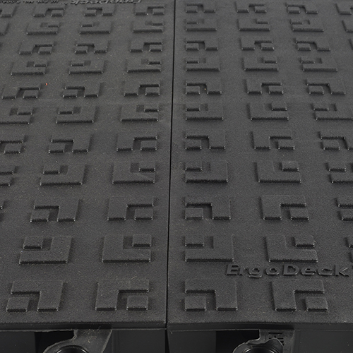 ErgoDeck HD Solid Black tile seam