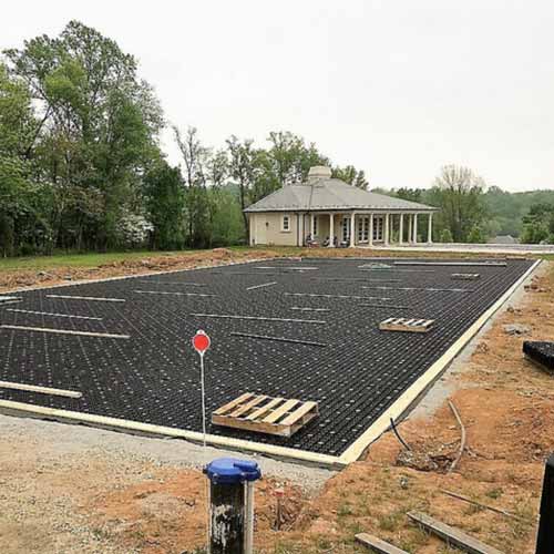 Roof Open Drainage Tile install site.