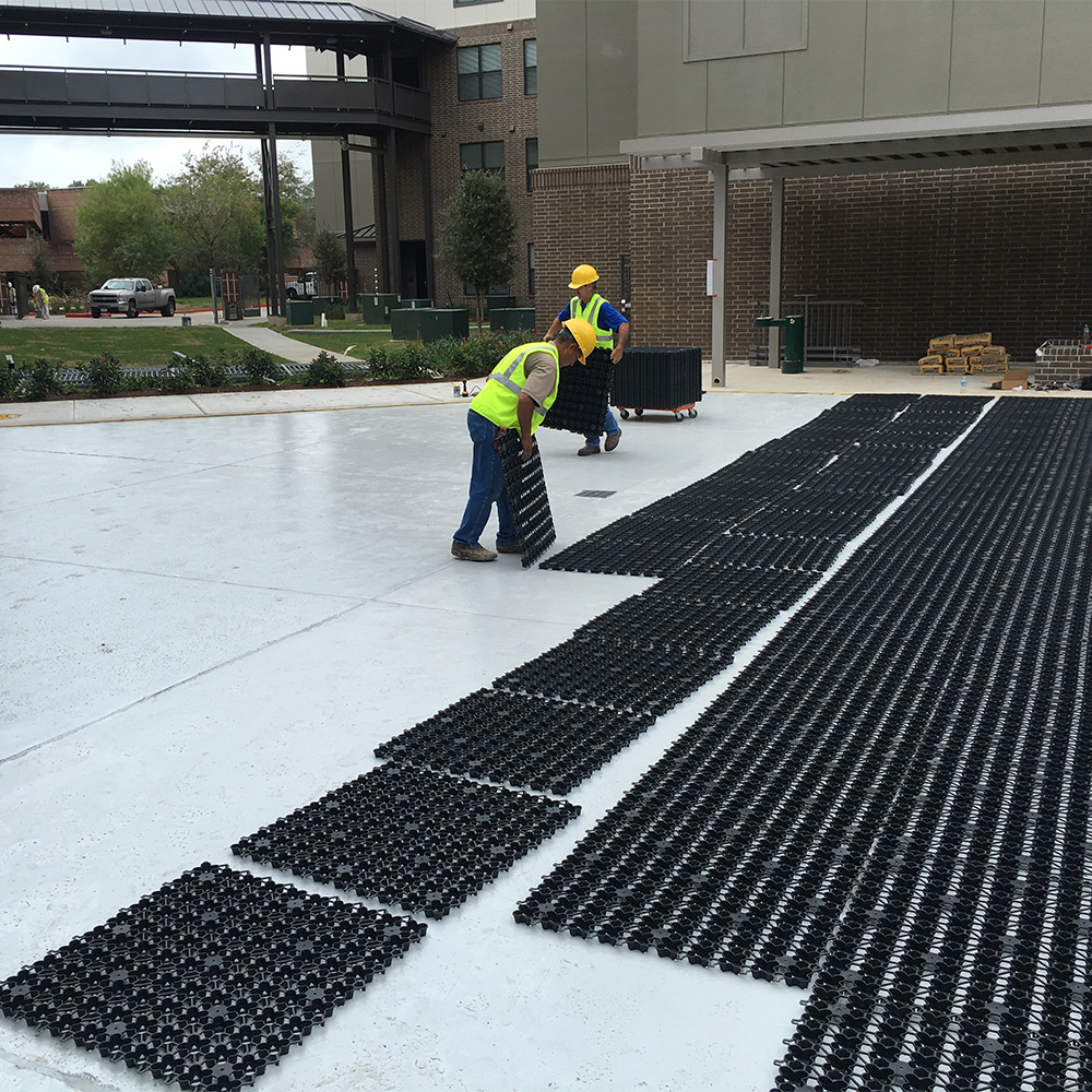 how to install roof open drainage tile