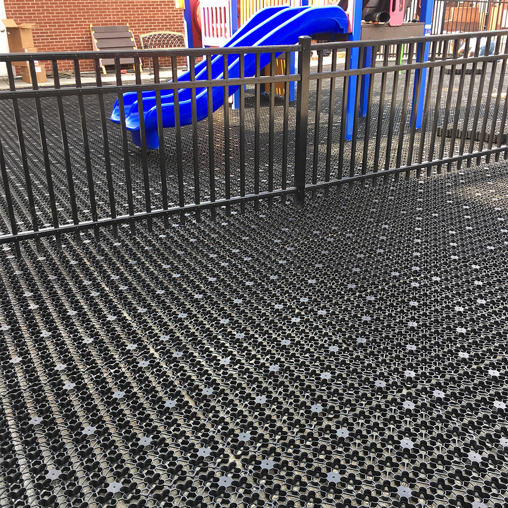 roof open drainage tiles installation