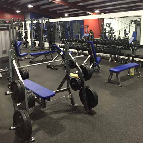 Rubber Flooring Rolls 3/8 Inch Regrind fitness center.