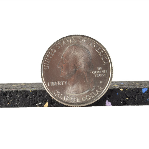 Rubber Flooring Rolls 1/4 Inch Regrind Confetti Per SF