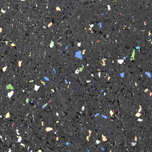Rubber Flooring Rolls 3/8 Inch Regrind Confetti