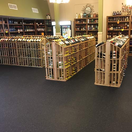 Cleaning Rubber Liquor Store Flooring