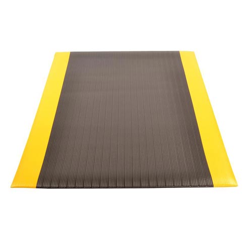 Airug Mat Anti-Fatigue 3x5 ft x 5/8 inch black yellow full.