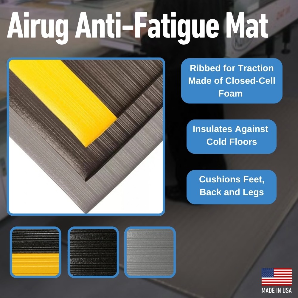 Airug Mat Anti-Fatigue 2x3 ft x 3/8 inch infographic