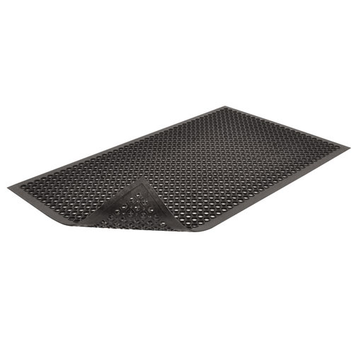 rubber mats with large holes in it for drainage for warehouse