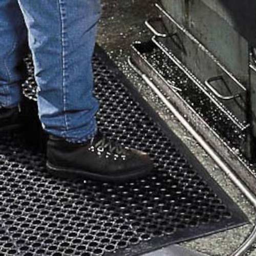 where to use rubber mats with holes