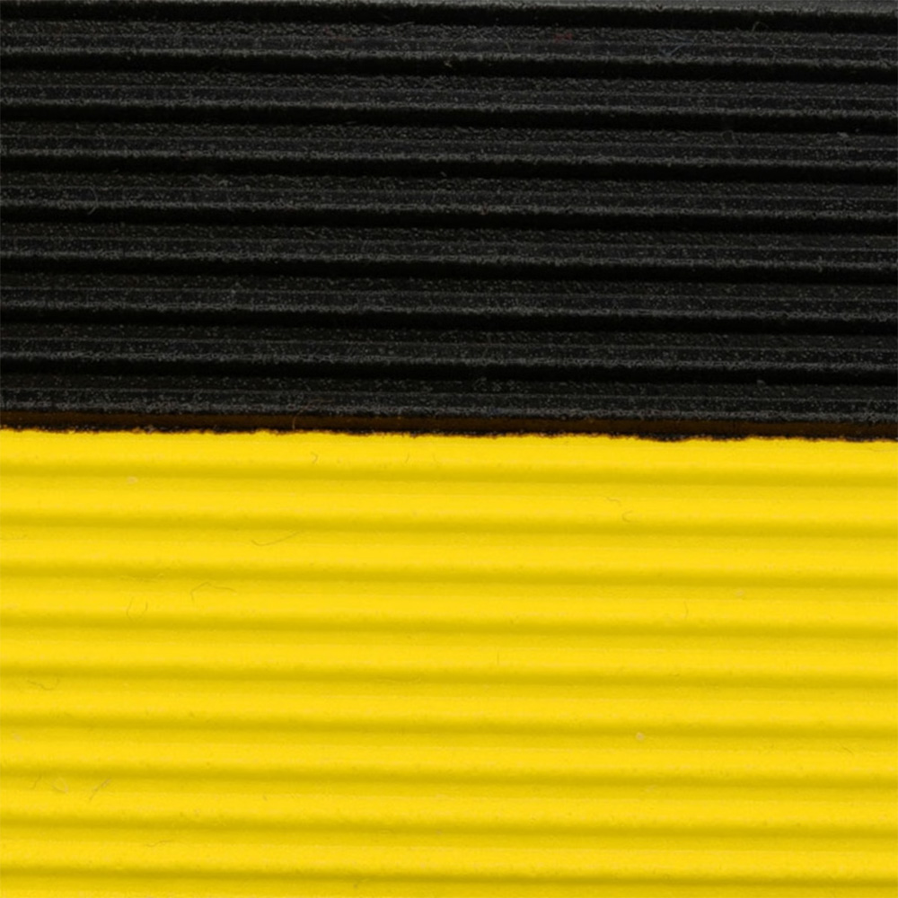 Blade Runner with Dyna Shield Anti-Fatigue Mat 3x6 ft black yellow texture closeup