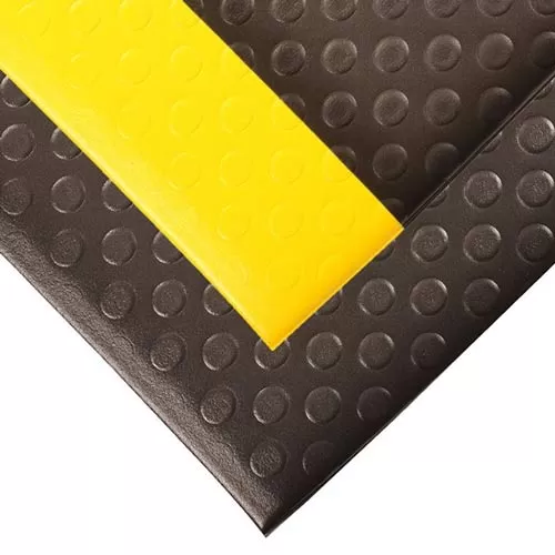 2 x 3 Black Durable Rubber Bubble Surface Fatigue Mat for Industrial/Factory Areas 