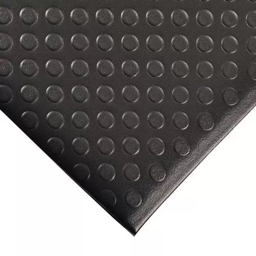 Bubble Sof-Tred with Dyna Shield Anti-Fatigue Mat 2x6 ft black corner.