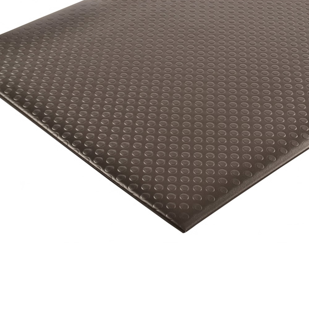 Bubble Sof-Tred with Dyna Shield Anti-Fatigue Mat 2x6 ft black corner