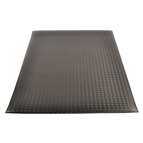 Diamond Sof-Tred With Dyna Shield Anti-Fatigue Mat 3x12 ft black full tile.