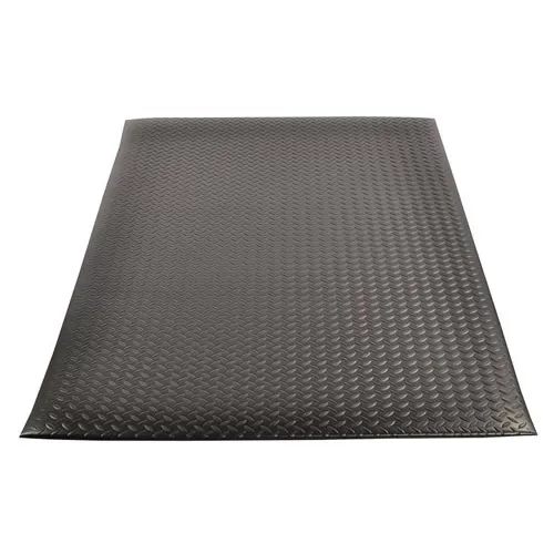 Diamond Sof-Tred With Dyna Shield Anti-Fatigue Mat 2x6 ft black full tile.