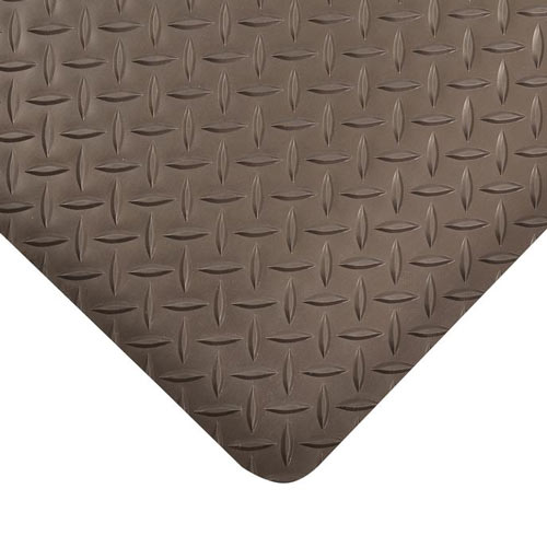 Diamond Tuff Anti-Fatigue Mat 5x75 ft black corner.