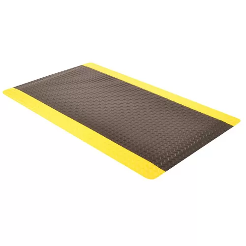 Ergo Trax Grande Anti-Fatigue Mat 2x3 ft black yellow full ang.