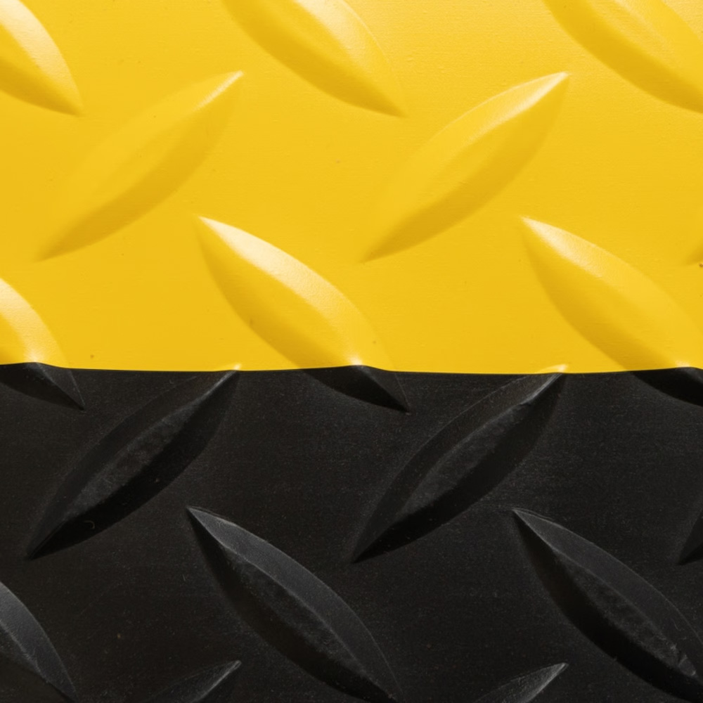 Ergo Trax Anti-Fatigue Mat 3x75 ft black yellow texture