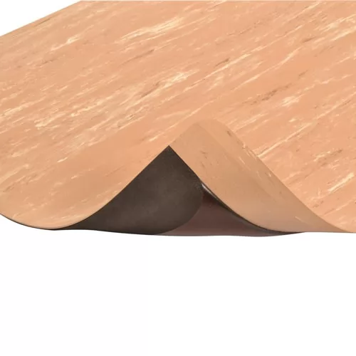 Marble Sof-Tyle Grande Anti-Fatigue Mat 2x3 ft  walnut corner curl.