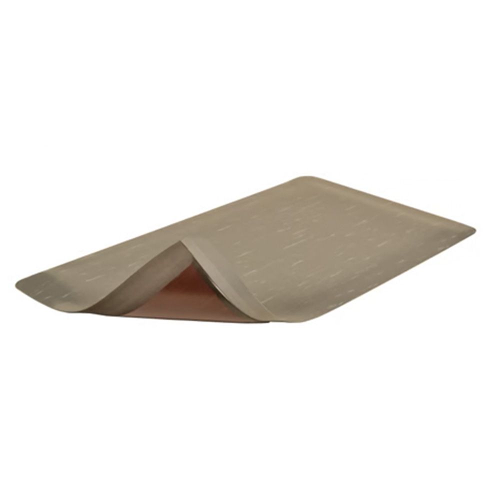 Marble Sof-Tyle Grande Anti-Fatigue Mat 1 Inch x 4x75 Ft. gray corner curled