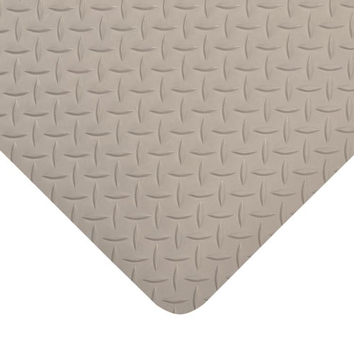 Saddle Trax Anti-Fatigue Mat 3x75 ft close corner gray.