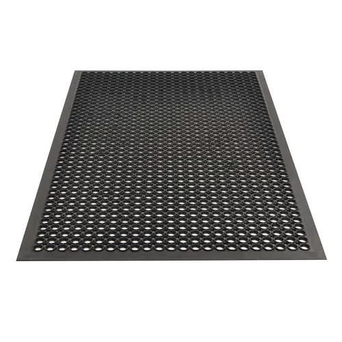 SaniTop Anti-Fatigue Mat 3X10 ft Black full tile.